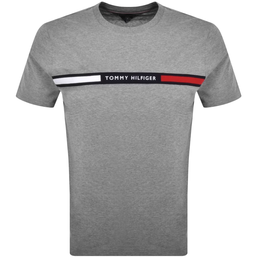 Tommy Hilfiger Logo T Shirt GreyTommy Hilfiger Logo T Shirt Grey Male X Large